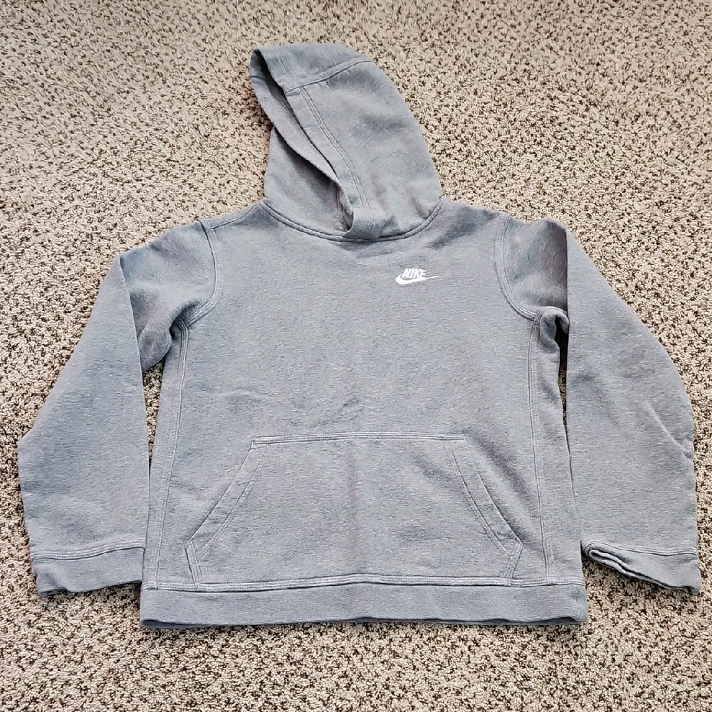 Kids Nike Gray Club Fleece Hoodie